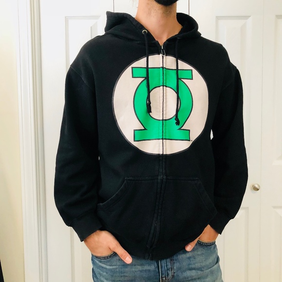 green lantern zip up hoodie